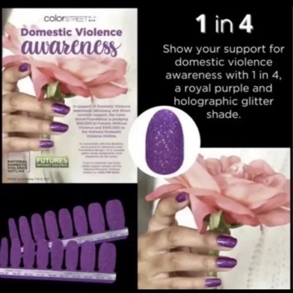 ColorStreet 1 in 4 is a beautiful royal purple & holographic glitter nail polish - Picture 8 of 10